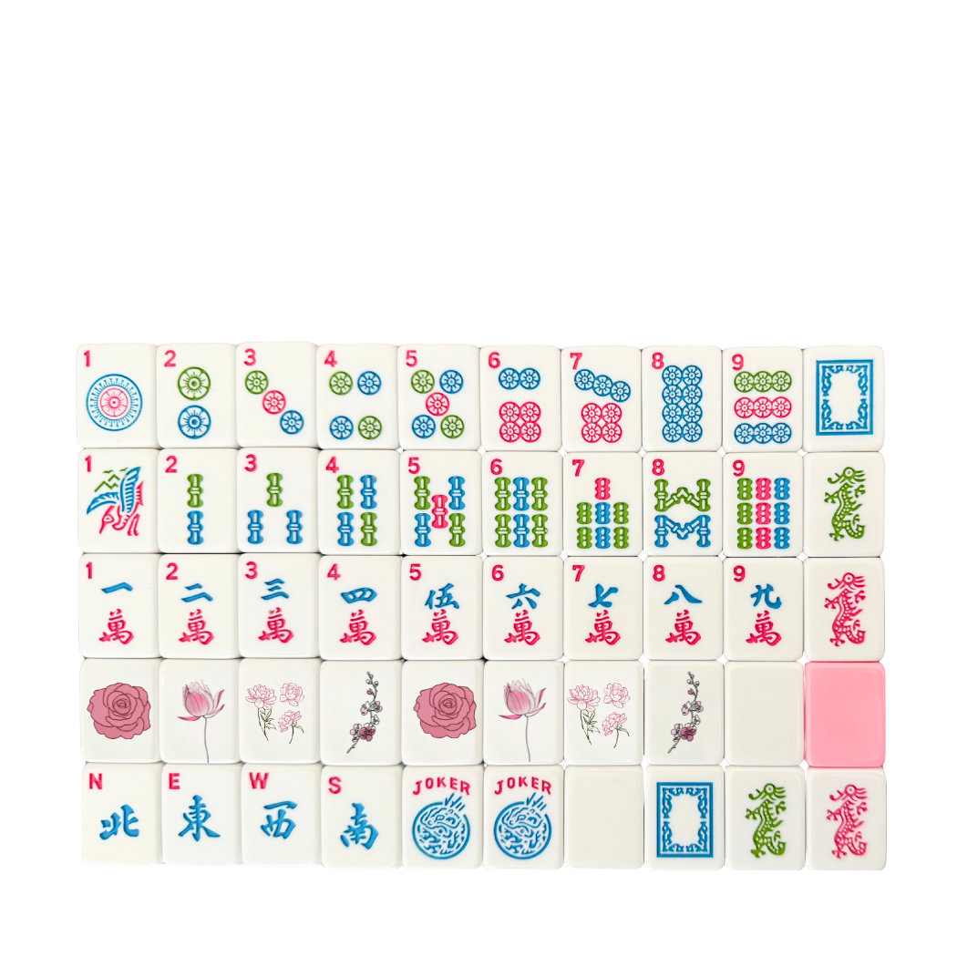Mahjong Studios – Peony Garden American Mahjong Tile Set (160 Tiles)