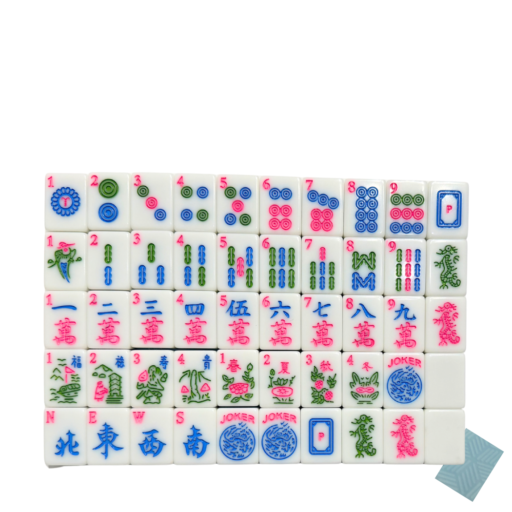 Mahjong Tiles - Blue Editon – American Mahjong Tile Set (166 Tiles) 2-Color Blue
