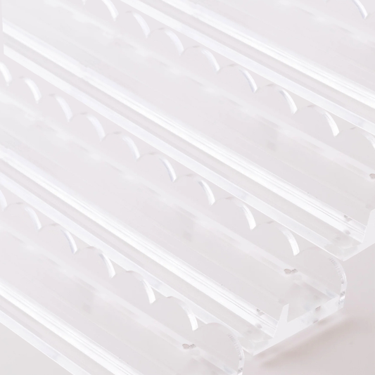 20" Blue Luxury Acrylic Scalloped Mahjong Rack & Pusher