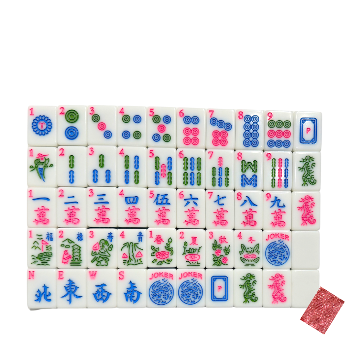 Glitter Sparkle - Mahjong Tiles – American Mahjong Tile Set (166 Tiles) Pink