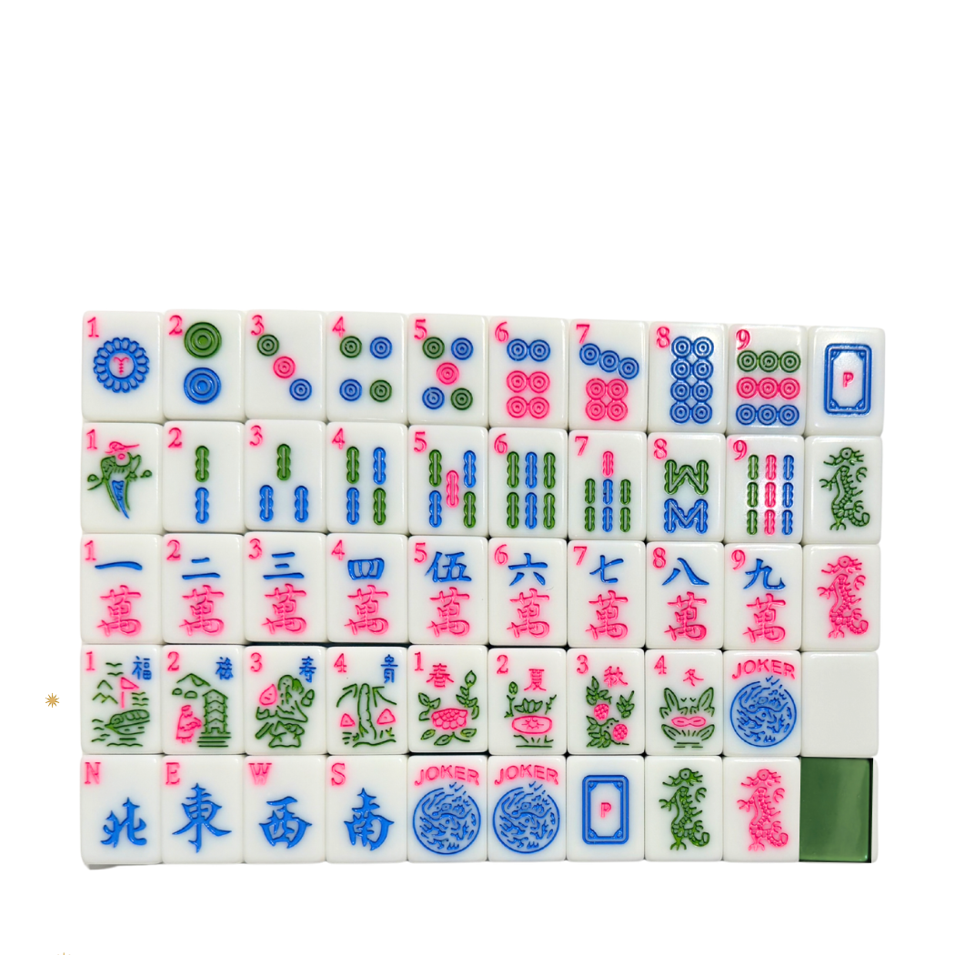 Mahjong Studios – American Mahjong Tile Set Green Tiles - Forest Silk