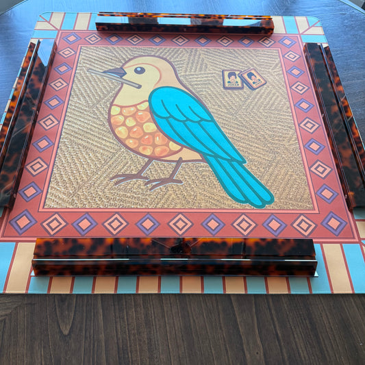Amber Jade Mahjong Mat Bird Bam American Mahjong Accessories - Ships Rolled