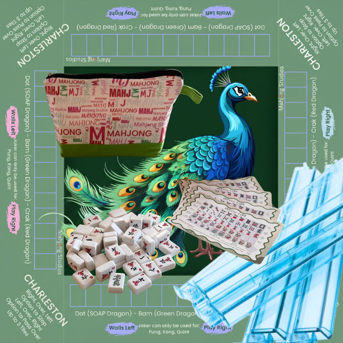White Edit American Mahjong Tile Set Bundle (with Blanks)
