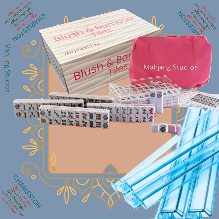 Mahjong Studios – Blush & Bamboo American Mahjong Bundle (166 Tiles)