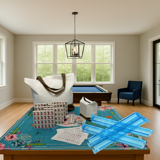 All In One - Mahjong Tile Set + Bag - American Mahjong Set 152 Tiles