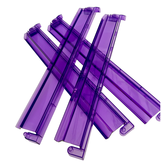 Mahjong Rack and Pusher Set of 4 - Multi Colors Blue Purple Red Green Clear