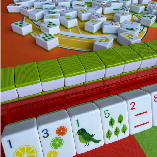 Citrus Orange Mahjong Mat (33cm | Waterproof Mahjong Table Mat)- Ships Rolled