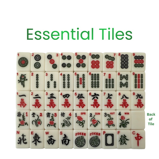 All In One - Mahjong Tile Set + Bag - American Mahjong Set 152 Tiles