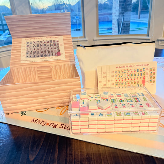Mahjong Studios – Rose Dragon American Mahjong Bundle Tile Set (166 Tiles)