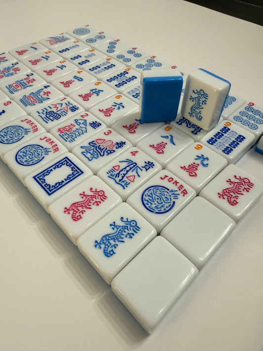 Mahjong Tiles - Bubble Pop – American Mahjong Tile Set (166 Tiles) 2-Color Blue PREORDER