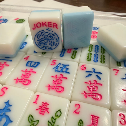 Mahjong Tiles - Blue Edition – American Mahjong Tile Set (166 Tiles) 2-Color Blue PREORDER