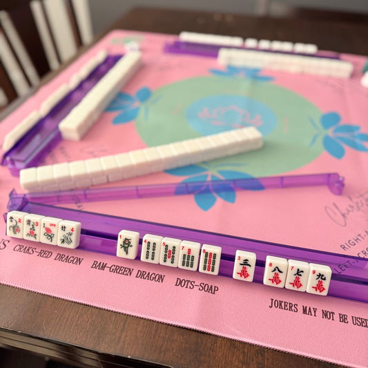 Single (ONE) Purple Mahjong Rack and Pusher