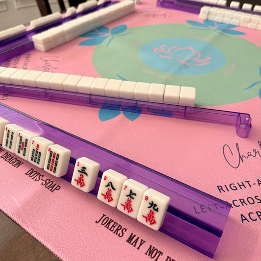 Purple Mahjong Rack and Pusher Set