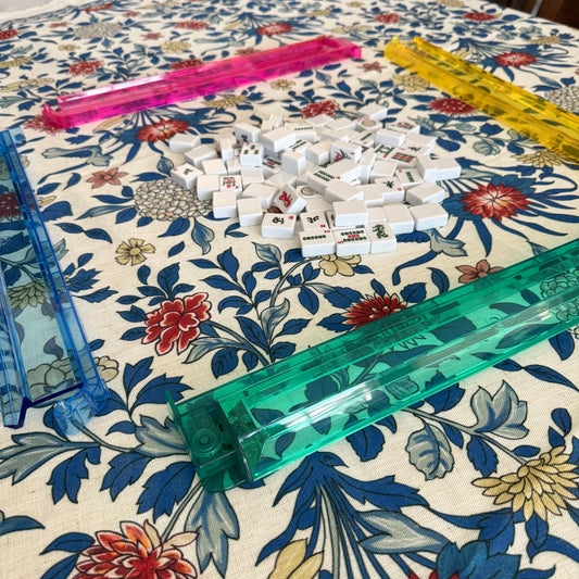 Cyan Green Mahjong Rack and Pusher Set