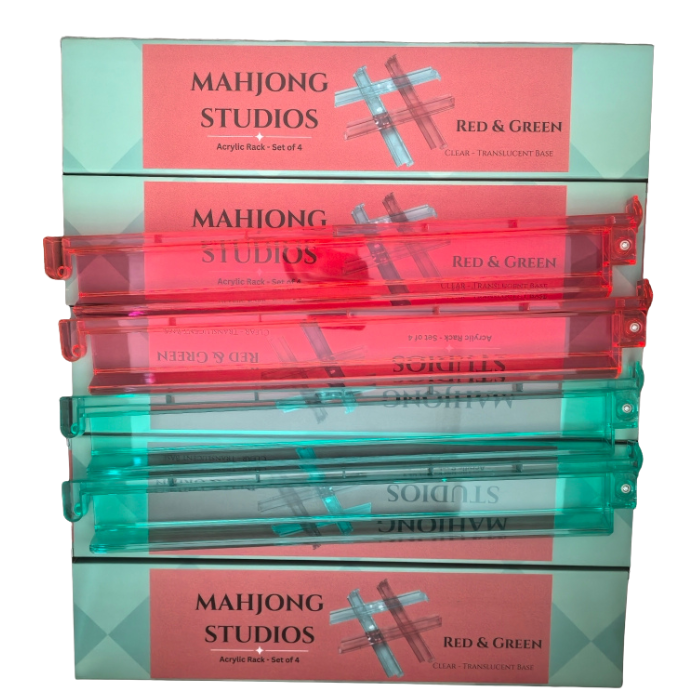 Christmas Mahjong Rack and Pusher Set Red & Green PREORDER