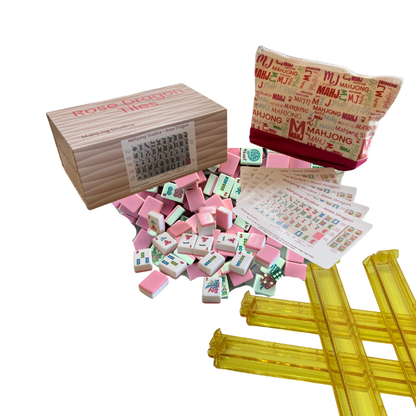 Rose Dragon American Mahjong Pink Tile Set Bundle (with Blanks)