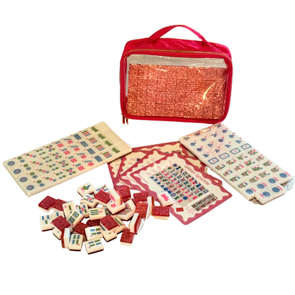 Glitter Sparkle - American Mahjong Tile Set (166 Tiles) Pink Bundle