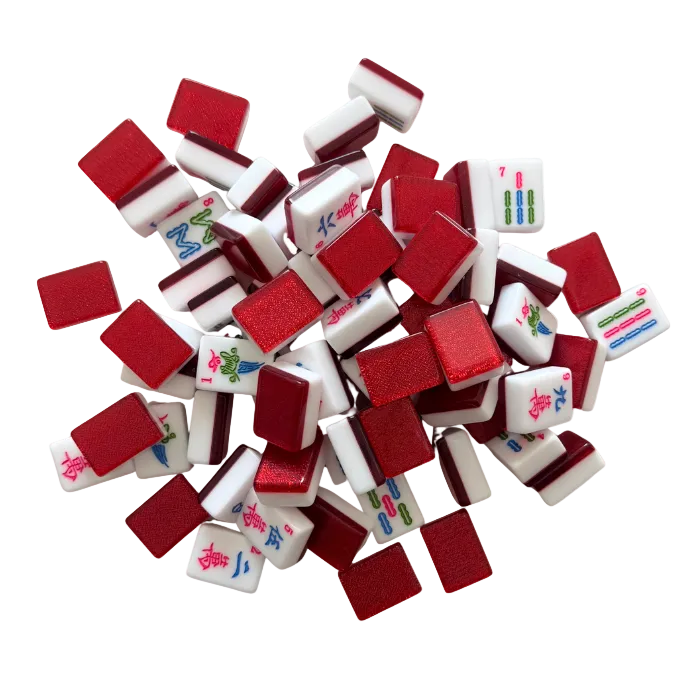 Ruby Sparkle  - Mahjong Tiles – American Mahjong Tile Set (166 Tiles) Ruby Red Sparkle