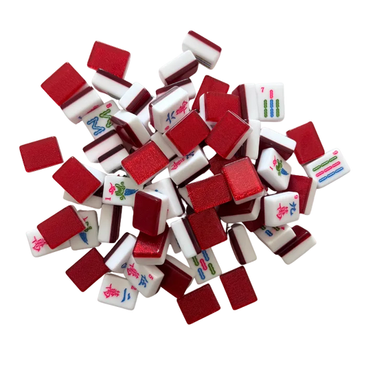 Ruby Sparkle  - Mahjong Tiles – American Mahjong Tile Set (166 Tiles) Ruby Red Sparkle