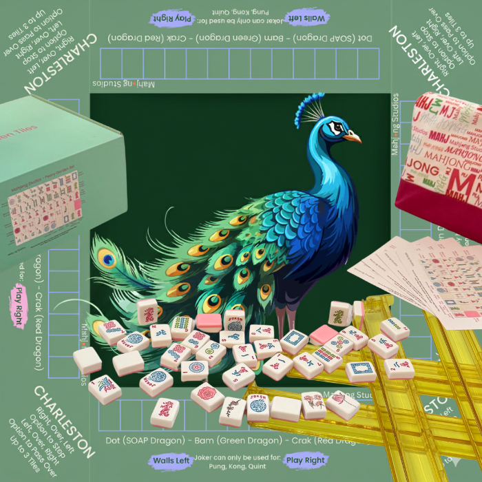 Glitter Sparkle - American Mahjong Tile Set (166 Tiles) Pink Bundle