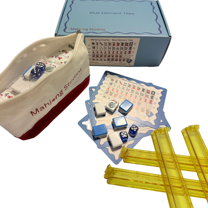 Mahjong Studios – Blue Element American Mahjong Tile Set (166 Tiles)