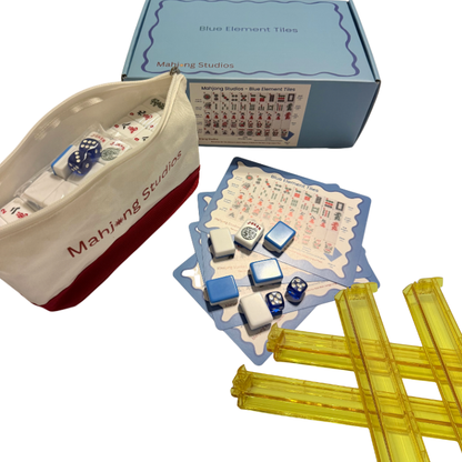 Mahjong Studios – Blue Element American Mahjong Tile Set (166 Tiles)