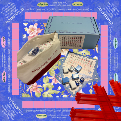 Mahjong Studios – Blue Element American Mahjong Tile Set (166 Tiles)