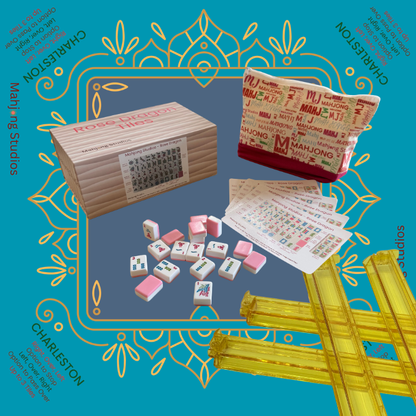 Rose Dragon American Mahjong Pink Tile Set Bundle (with Blanks)