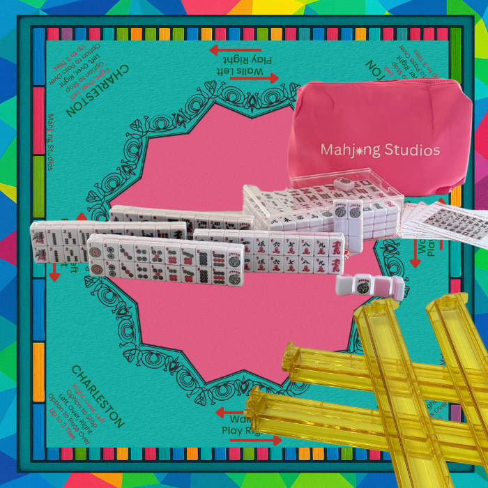 Mahjong Studios – Blush & Bamboo American Mahjong Bundle (166 Tiles)