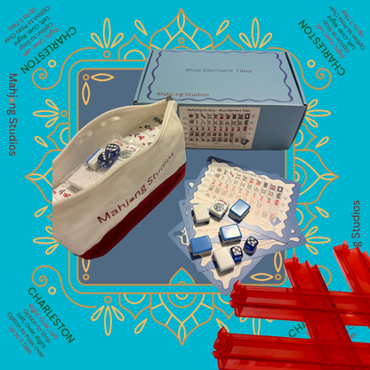 Mahjong Studios – Blue Element American Mahjong Tile Set (166 Tiles)