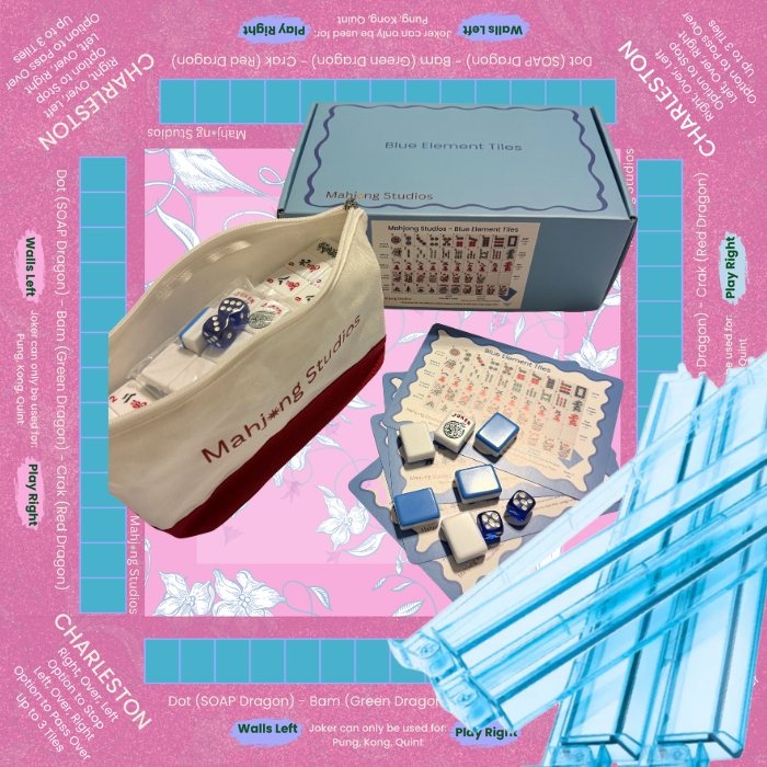 Mahjong Studios – Blue Element American Mahjong Tile Set (166 Tiles)