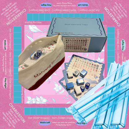 Mahjong Studios – Blue Element American Mahjong Tile Set (166 Tiles)