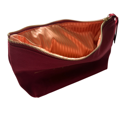 Mahjong Studios Tile Storage Bag Burgundy Canvas Luxury Lined