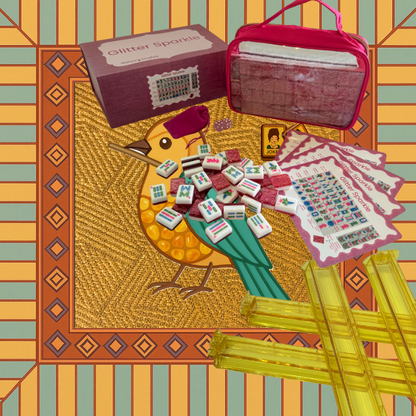 Glitter Sparkle - American Mahjong Tile Set (166 Tiles) Pink Bundle