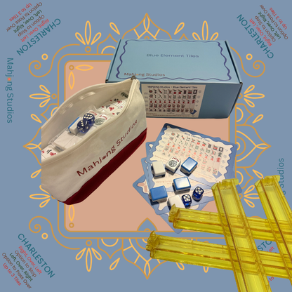 Mahjong Studios – Blue Element American Mahjong Tile Set (166 Tiles)
