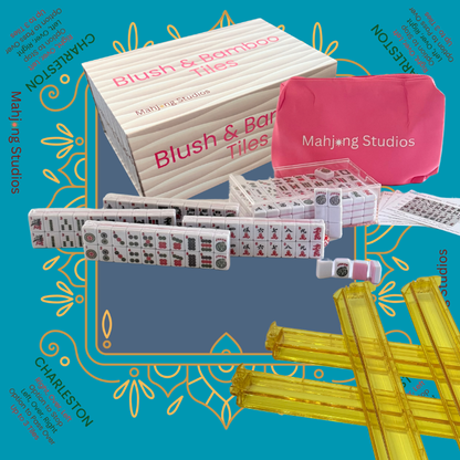 Mahjong Studios – Blush & Bamboo American Mahjong Bundle (166 Tiles)