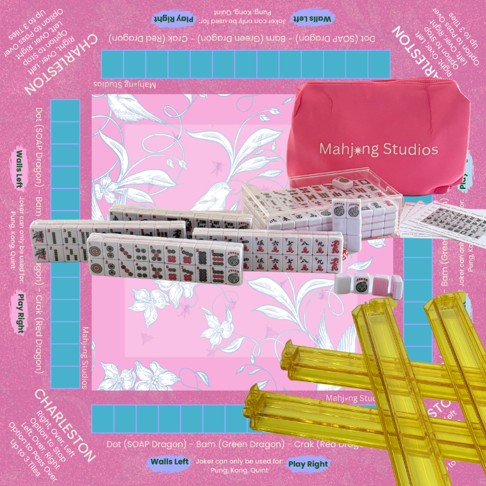 Mahjong Studios – Blush & Bamboo American Mahjong Bundle (166 Tiles)