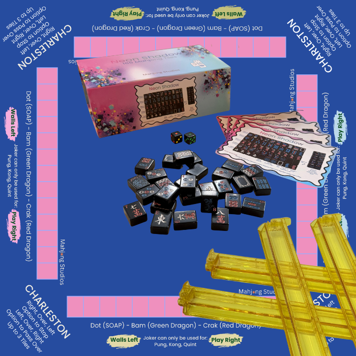 Neon Shadow American Mahjong Tile Set Bundle