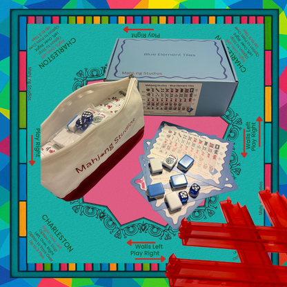 Mahjong Studios – Blue Element American Mahjong Tile Set (166 Tiles)