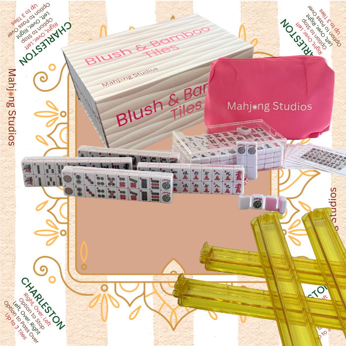 Mahjong Studios – Blush & Bamboo American Mahjong Bundle (166 Tiles)