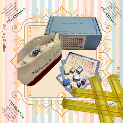 Mahjong Studios – Blue Element American Mahjong Tile Set (166 Tiles)