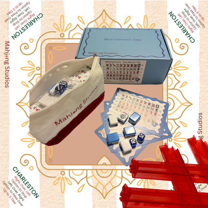 Mahjong Studios – Blue Element American Mahjong Tile Set (166 Tiles)