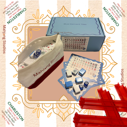 Mahjong Studios – Blue Element American Mahjong Tile Set (166 Tiles)