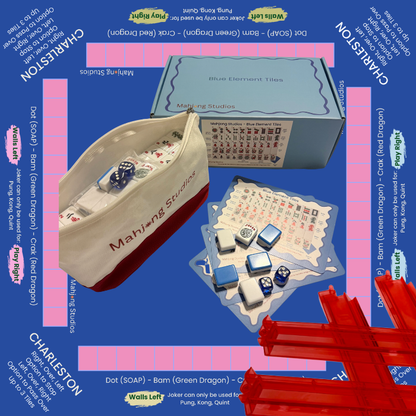 Mahjong Studios – Blue Element American Mahjong Tile Set (166 Tiles)