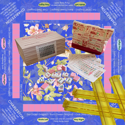 Rose Dragon American Mahjong Pink Tile Set Bundle (with Blanks)