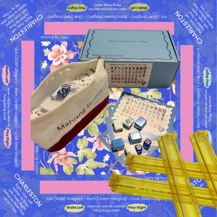 Mahjong Studios – Blue Element American Mahjong Tile Set (166 Tiles)