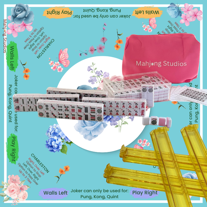 Mahjong Studios – Blush & Bamboo American Mahjong Bundle (166 Tiles)