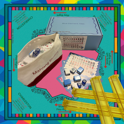 Mahjong Studios – Blue Element American Mahjong Tile Set (166 Tiles)