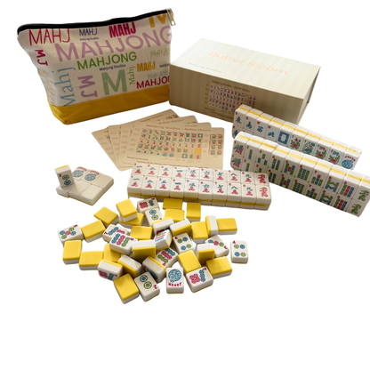 Mahjong Studios – American Mahjong Tile Set Yellow Lilac Ocean Blue