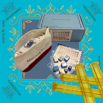 Mahjong Studios – Blue Element American Mahjong Tile Set (166 Tiles)